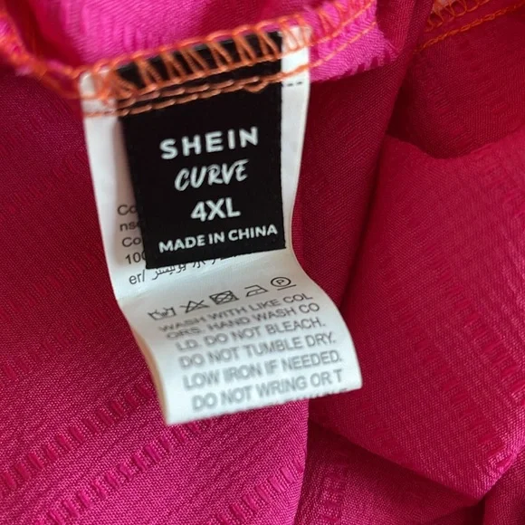 ❤️ SHEIN Curve Color Block Maxi Ruffle Dress - Picture 6 of 7